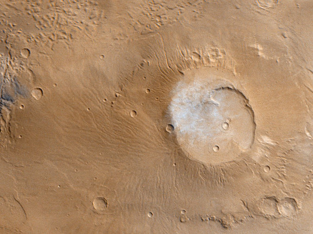 Обои картинки фото вулкан, аполлинарис, на, марсе, космос, марс
