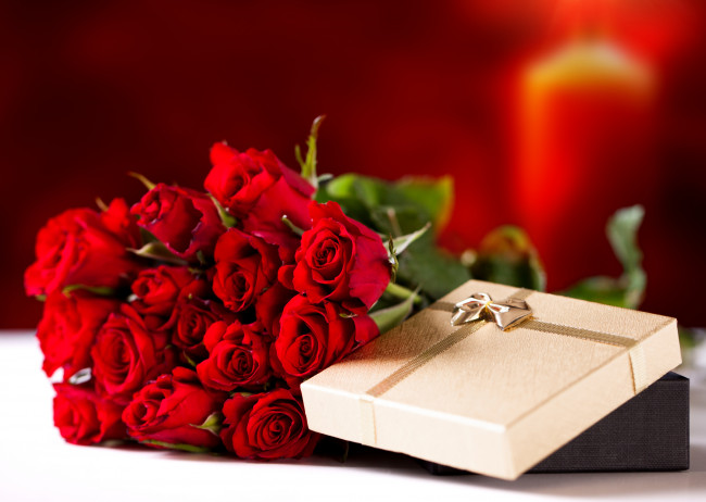 Обои картинки фото цветы, розы, коробочка, бутоны