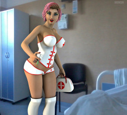 Картинка 3д+графика people+ люди медсестра