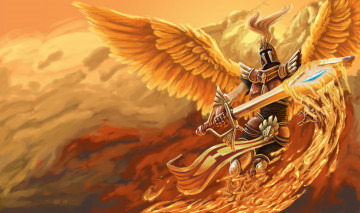 Картинка видео+игры league+of+legends helmet kayle lol league of legends fire wings
