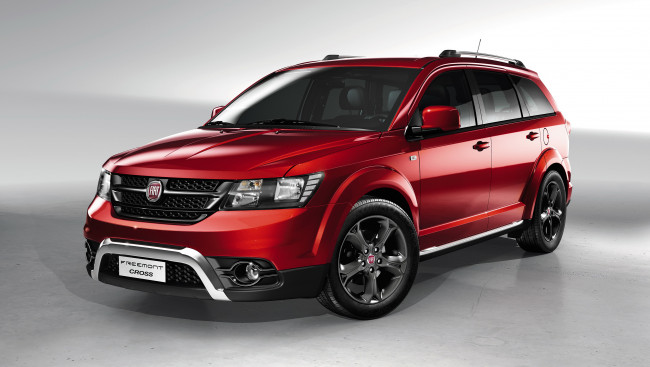 Обои картинки фото 2014 fiat freemont cross, автомобили, fiat, металлик, красный, cross, freemont