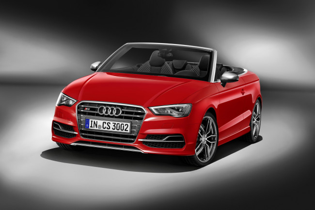 Обои картинки фото 2014 audi s3 cabriolet, автомобили, audi, cabriolet, красный