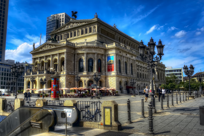 Обои картинки фото francoforte teatro dell`opera, города, франкфурт-на-майне , германия, театр, опера