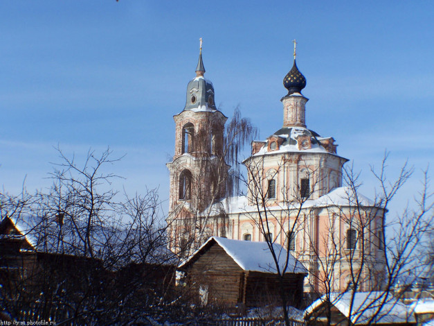Обои картинки фото нерехта, зима, воскресенская, церковь, города, православные, церкви, монастыри