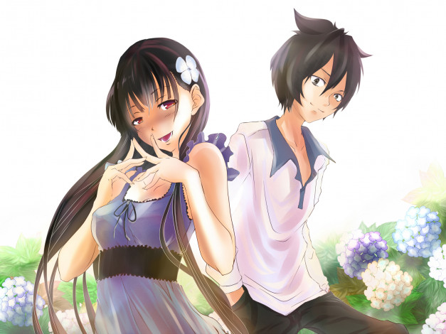 Обои картинки фото sankarea, аниме, sanka, rea, furuya, chihiro