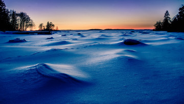 Картинка sweden природа зима швеция снег лёд закат