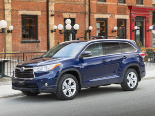 Картинка автомобили toyota 2013 hybrid синий highlander