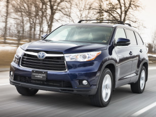 Картинка автомобили toyota синий highlander 2013 hybrid