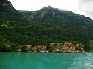 Картинка iseltwald+швейцария города -+пейзажи iseltwald швейцария дома озеро