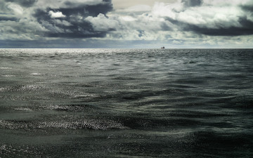 Картинка природа моря океаны вода корабль горизонт океан
