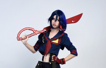 Картинка разное cosplay+ косплей seifuku part of a pair scissors cosplay ken uniform sword girl blade kill la