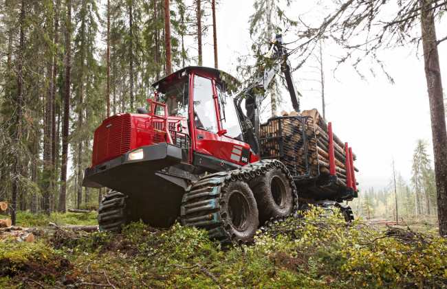 Обои картинки фото техника, лесоповалочная техника, komatsu