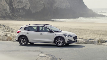 обоя ford focus active 2019, автомобили, ford, 2019, focus, active, белый