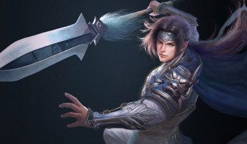 Картинка фэнтези люди оружие меч ruoxin zhang арт воин zhao yun