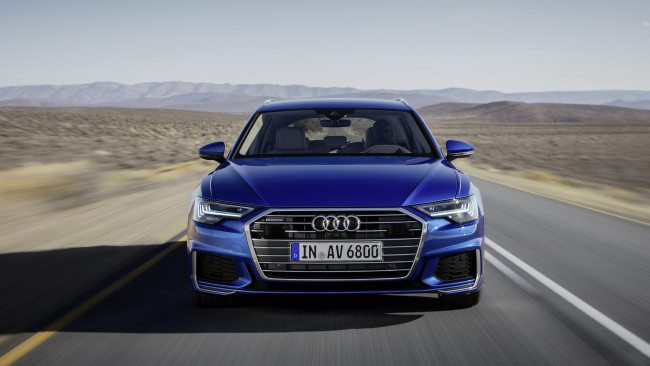 Обои картинки фото audi a6 avant 2019, автомобили, audi, a6, avant, blue, 2019