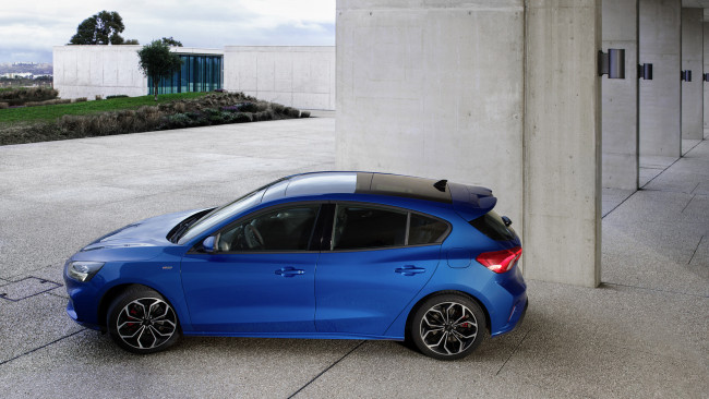 Обои картинки фото ford focus hatchback st-line 2019, автомобили, ford, blue, hatchback, st-line, 2019, focus