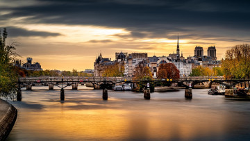Картинка города париж+ франция река мост
