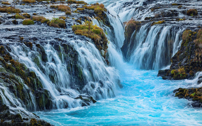 Обои картинки фото bruarfoss, iceland, природа, водопады