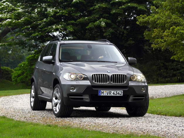 Обои картинки фото bmw x5, автомобили, bmw, серый, дорожка