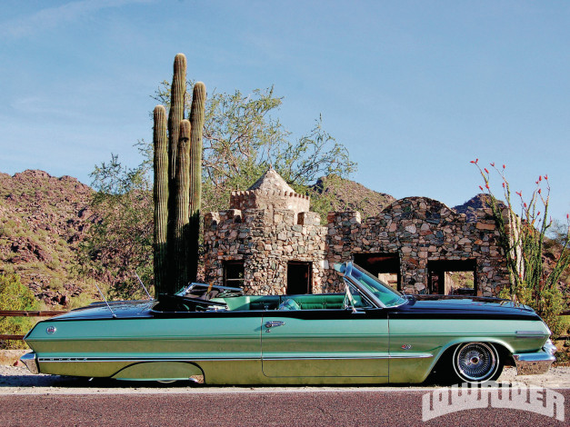 Обои картинки фото 1963, chevrolet, impala, ss, автомобили