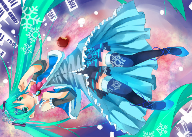 Обои картинки фото hatsune, miku, аниме, vocaloid