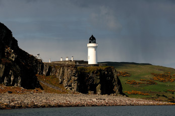 Картинка davaar lighthouse campbeltown scotland природа маяки маяк море