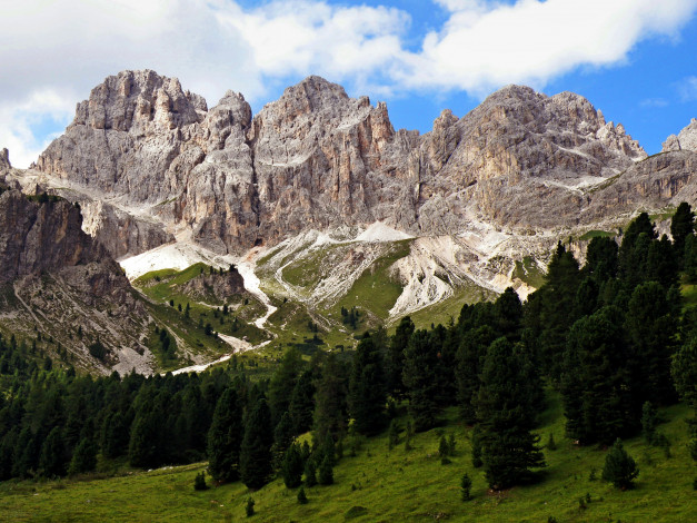 Обои картинки фото альпы, италия, природа, горы, деревья