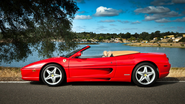 Обои картинки фото ferrari, 355, автомобили, s, p, a, гоночные, спортивные, италия