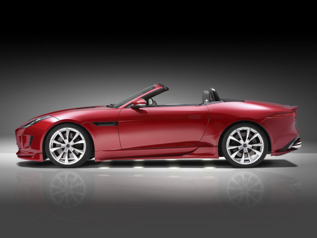 Обои картинки фото автомобили, jaguar, design, f-type, piecha, красный, 2015г, roadster