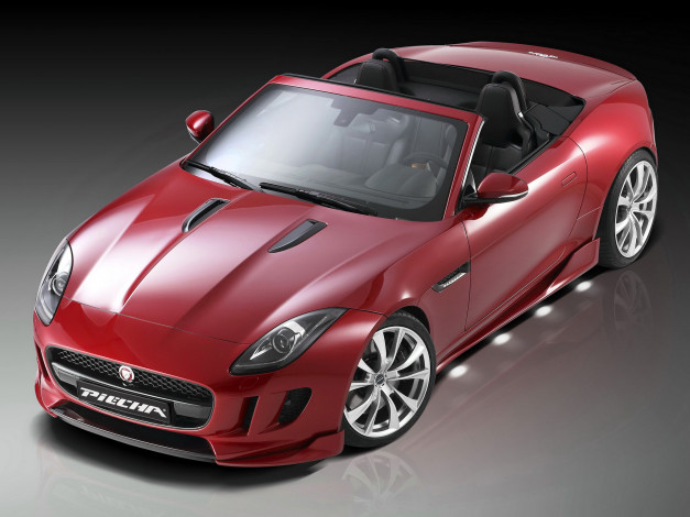 Обои картинки фото автомобили, jaguar, design, piecha, красный, 2015г, roadster, f-type