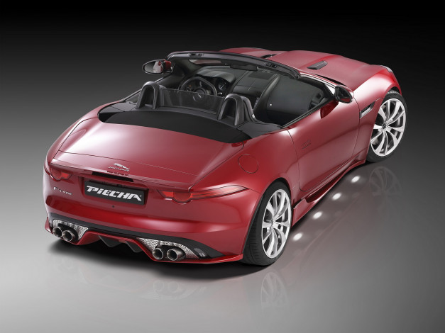 Обои картинки фото автомобили, jaguar, roadster, f-type, design, piecha, красный, 2015г
