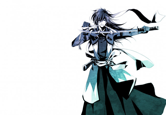 Обои картинки фото аниме, hakuoki, парень, меч