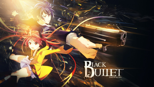 Обои картинки фото аниме, black bullet, чёрная, пуля