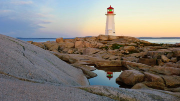 Картинка природа маяки маяк канада пеггис ков камни
