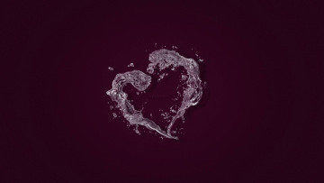 Картинка 3д+графика романтика+ romantics сердечко вода