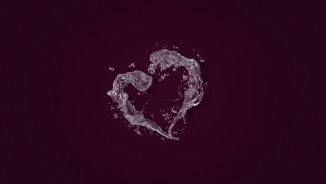 Обои картинки фото 3д графика, романтика , romantics, сердечко, вода