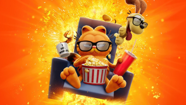 Обои картинки фото мультфильмы, the garfield movie, the, garfield, movie