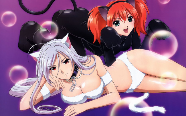 Обои картинки фото аниме, rosario, vampire, шары, девушка, отдых