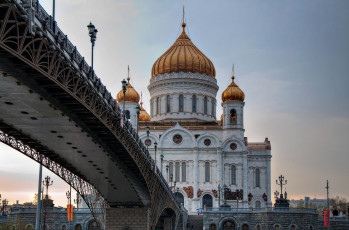 Картинка храм христа спасителя города москва россия мост собор рождества христова