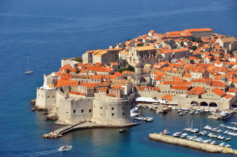 Картинка дубровник хорватия города дома панорама море