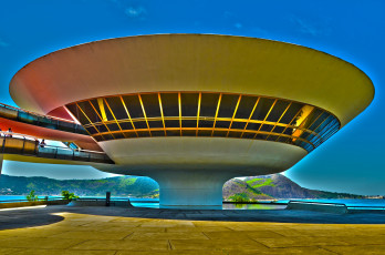 Картинка города здания дома музей искусств бразилия нитерой