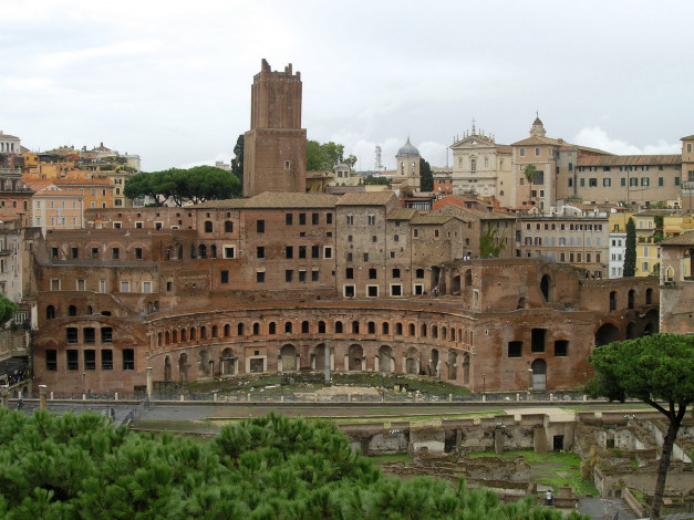 Обои картинки фото италия, рим, trajan, forum, города, ватикан, форум, развалины