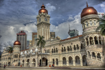 обоя sultan abdul samad building,  kuala lumpur,  malaysia, города, куала-лумпур , малайзия, площадь