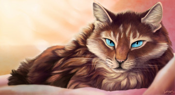 Картинка рисованные животные +коты кот взгляд