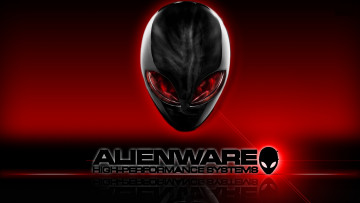 обоя компьютеры, alienware, логотип, фон, маска