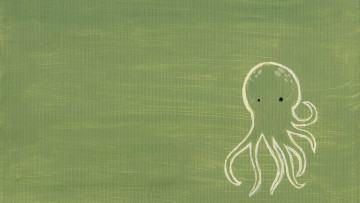 Картинка рисованные минимализм фон осьминог