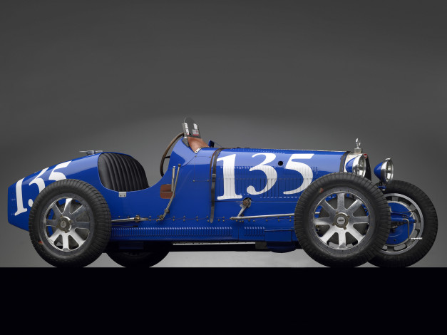 Обои картинки фото автомобили, bugatti, type, 35c, 1927, г, синий