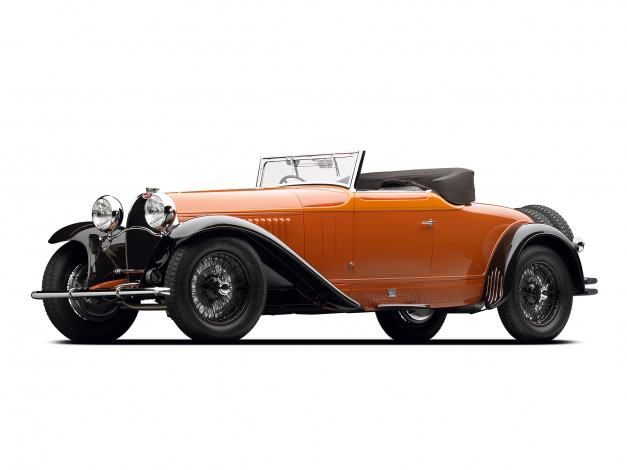 Обои картинки фото автомобили, bugatti, type, 46, cabriolet, de, villars