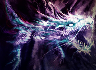 Картинка фэнтези драконы призрак зубы дракон рисунок
