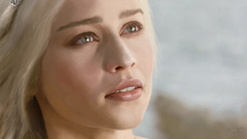 Картинка рисованное кино мать драконов блондинка лицо девушка игра престолов